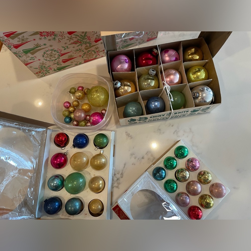 Vintage Shiny Brite Christmas Ornaments